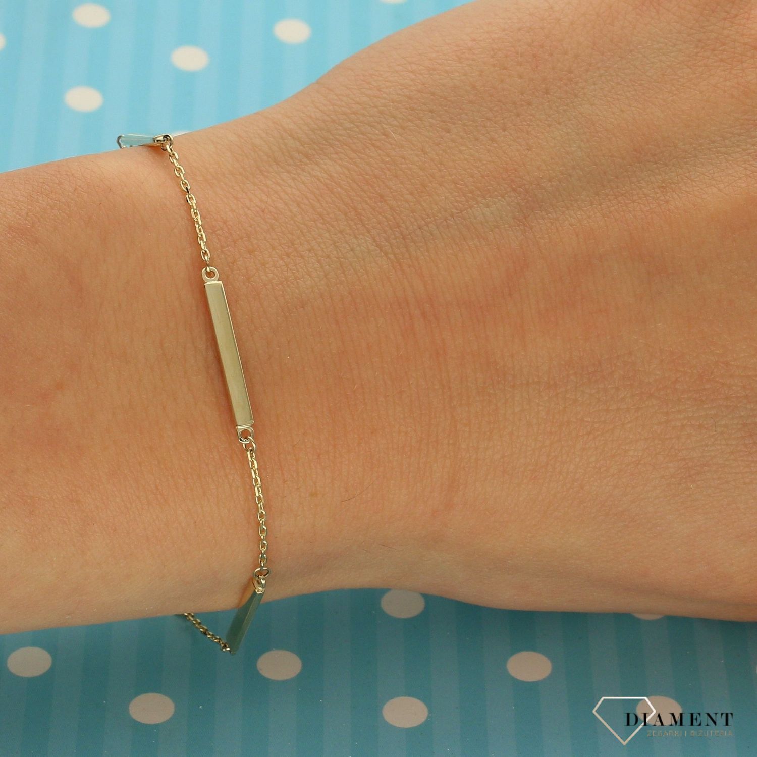 Złota bransoletka 333 'łańcuszek z blaszkami' BR 5143 (1).jpg